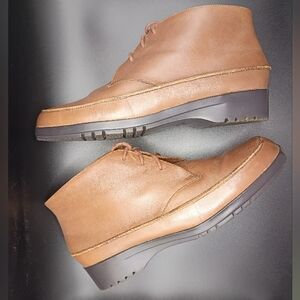 LifeStride Vintage Leather Lace Up Ankle Booties